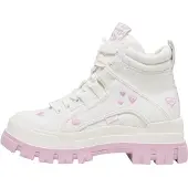Buffalo Botim com fivela 'Aspha' rosa claro / branco