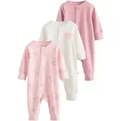 Next Pijama bege / laranja néon / cor-de-rosa / rosa pastel