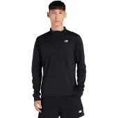 New Balance Camisa funcionais preto / branco
