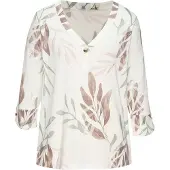 LASCANA Camisa creme / castanho / menta