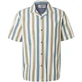 INDICODE JEANS Camisa 'Cristoff' azul real / cáqui / offwhite