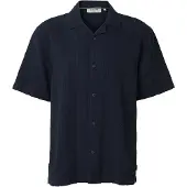INDICODE JEANS Camisa 'Waves' azul escuro