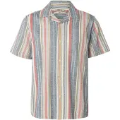 INDICODE JEANS Camisa 'Ravin' ecru / safira / azul claro / vermelho claro