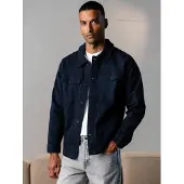 TeeShoppen Camisa ' Twill Overshirt ' navy