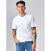 TeeShoppen Camisa ' Basic V ' branco