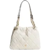 Tommy Hilfiger Mala de ombro 'TH Monogram Quilted Tote' creme