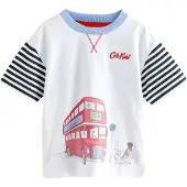 Next Camisola navy / azul claro / vermelho / branco