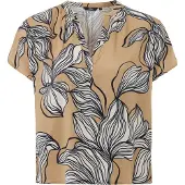 Mexx Blusa castanho claro / preto / branco