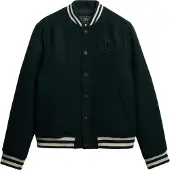 Superdry Casaco meia-estação bege claro / verde escuro