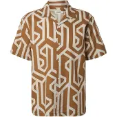 INDICODE JEANS Camisa camelo / ecru