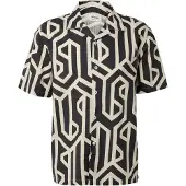 INDICODE JEANS Camisa bege / antracite