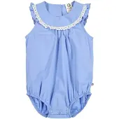 Müsli Macacão/Body azul / branco