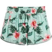 Superdry para mulher. W7110423A Calções de praia verdes (XS), Casual, Viscoso
