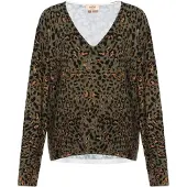 Usha Camisa castanho / chocolate / oliveira
