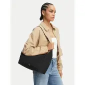 Calvin Klein Mala de ombro 'Emblem Plaque Quilted Shoulder' preto