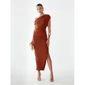 BWLDR Vestido 'Veleda' castanho ferrugento