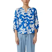 s.Oliver Blusa azul real / branco