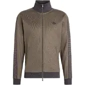 Adidas Casaco em moletão 'Classic' cinzento escuro / oliveira