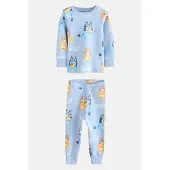 Next Pijama azul claro / azul escuro / laranja