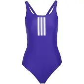 Adidas Fato de banho desportivo '3-Stripes V-Back' azul-violeta / branco