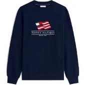 Tommy Hilfiger Sweatshirt 'Flag' azul / vermelho / branco