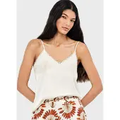 Gisela Camiseta Sem Mangas Palm Details
