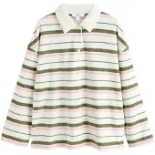 Next Pullover oliveira / cor-de-rosa / branco