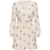 ONLY Vestido 'ONLMIRIAM-FUSINA' azul real / chocolate / sépia / offwhite