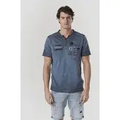 KOROSHI Camisa marinho / azul ganga / azul pastel / vermelho vinho