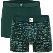 Adam Boxers 'Green Maths' bege / verde escuro