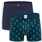 Adam Boxers azul noturno / azul ciano