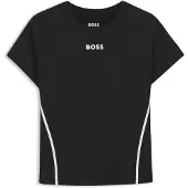 BOSS Camisa 'Elogofit2' preto / branco