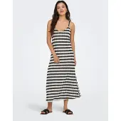 ONLY Vestido de malha 'ONLEvara' preto / branco