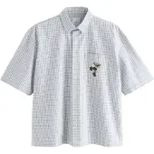 Next Camisa azul céu / cáqui / verde escuro / preto