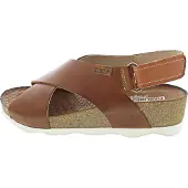 Pikolinos para mulher. W9E-0912 Sandal Mahon W9E-0912 marrom (36), Couro, 3 a 5cm, Velcro, Casual
