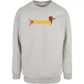 Merchcode Sweatshirt 'Christmas Dog' castanho / amarelo / cinzento