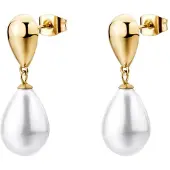 Brosway Gold-plated dangling Orecchini with synthetic pearl Perfect BPC75