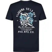 Petrol Industries Camisa 'Onix' azul / azul escuro / branco