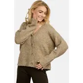 Liberte Essentiel Casaco de malha 'Lou' bege escuro