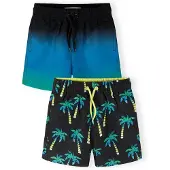 MINOTI Calções de banho azul / azure / amarelo / preto