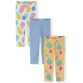MINOTI Leggings azul claro / amarelo claro / cinzento claro / laranja pastel
