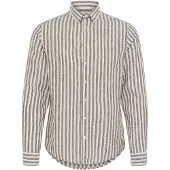 Casual Friday Camisa cappuccino / acastanhado / branco