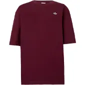 Adidas Originals Camisa 'Essentials' vermelho vinho / branco