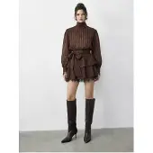 Bianco Lucci Vestido mocha / ouro