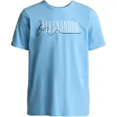 Alessandro Zavetti Camisa 'Pometi' azul claro / preto / branco