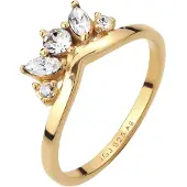 Elli Anel 'Crown' ouro / transparente
