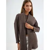 Busem Casaco de malha chocolate / offwhite