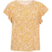 Jeona Blusa 'Fashion Look' caril / branco
