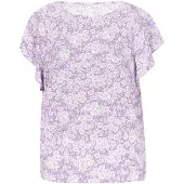 Jeona Blusa 'Fashion Look' roxo / branco