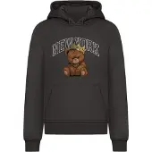 Mister tee Sweatshirt 'NY Crowned Bear' castanho / ouro / preto / branco